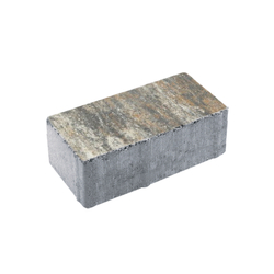 Тротуарная плитка ПРЯМОУГОЛЬНИК 200x100 мм - Листопад гладкий Песчаник