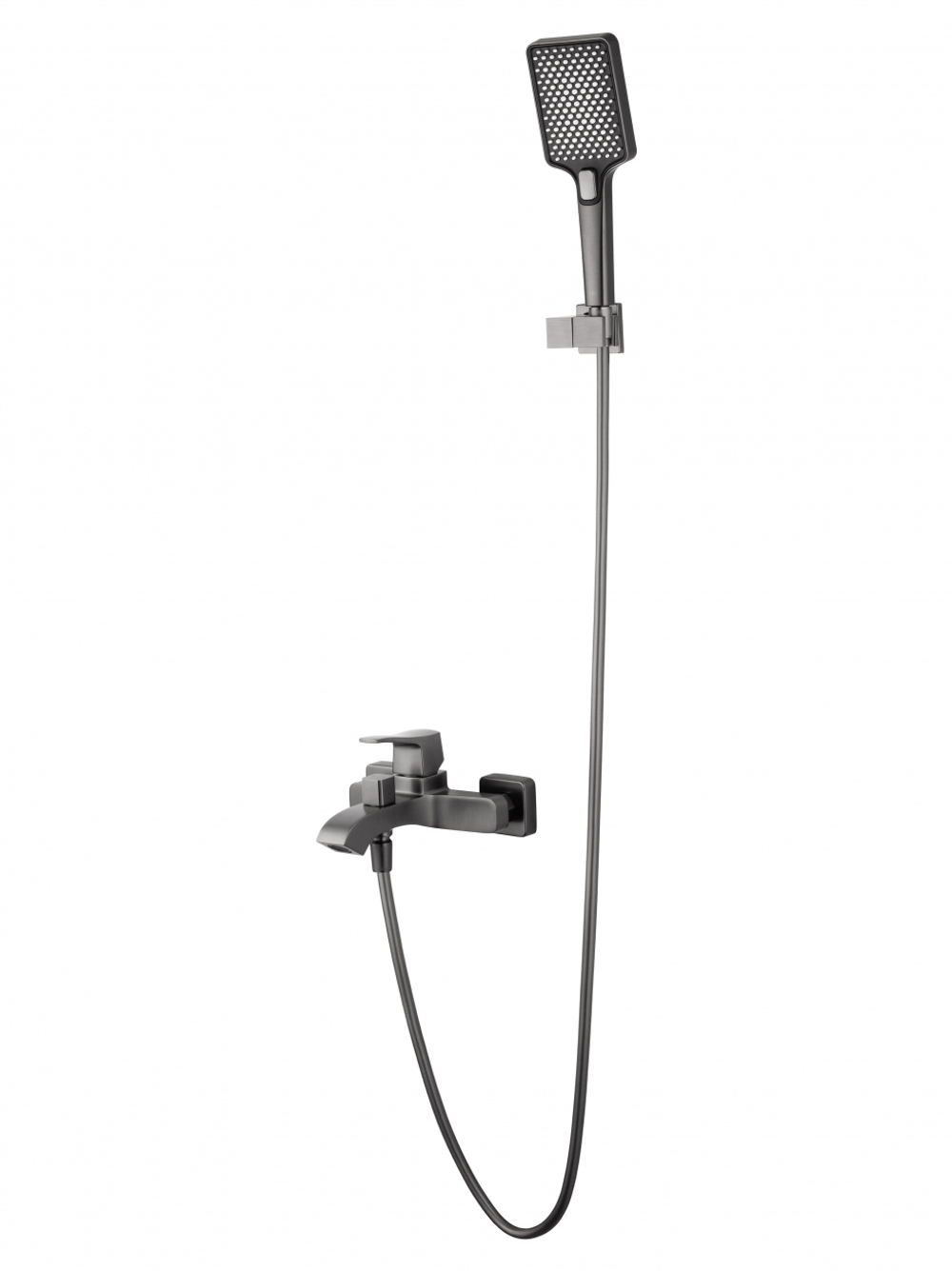 Смеситель для ванны с душем WONZON & WOGHAND FLEX, Темный графит (WW-88037072-BGM)