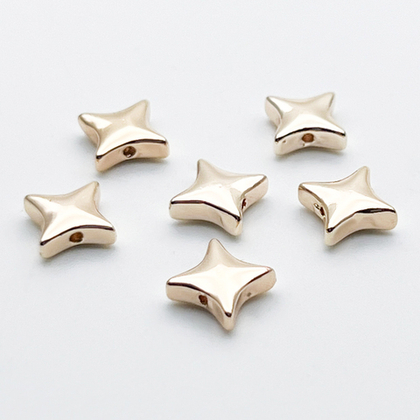 Бусина Звезда, цвет золото, размер 7*7 мм, цена за 1 шт