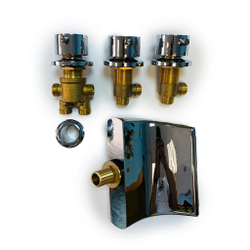 Купить смеситель врезной на борт ванны с прямоугольным изливом (комплект) DC-H707 не дорого в Краснодаре