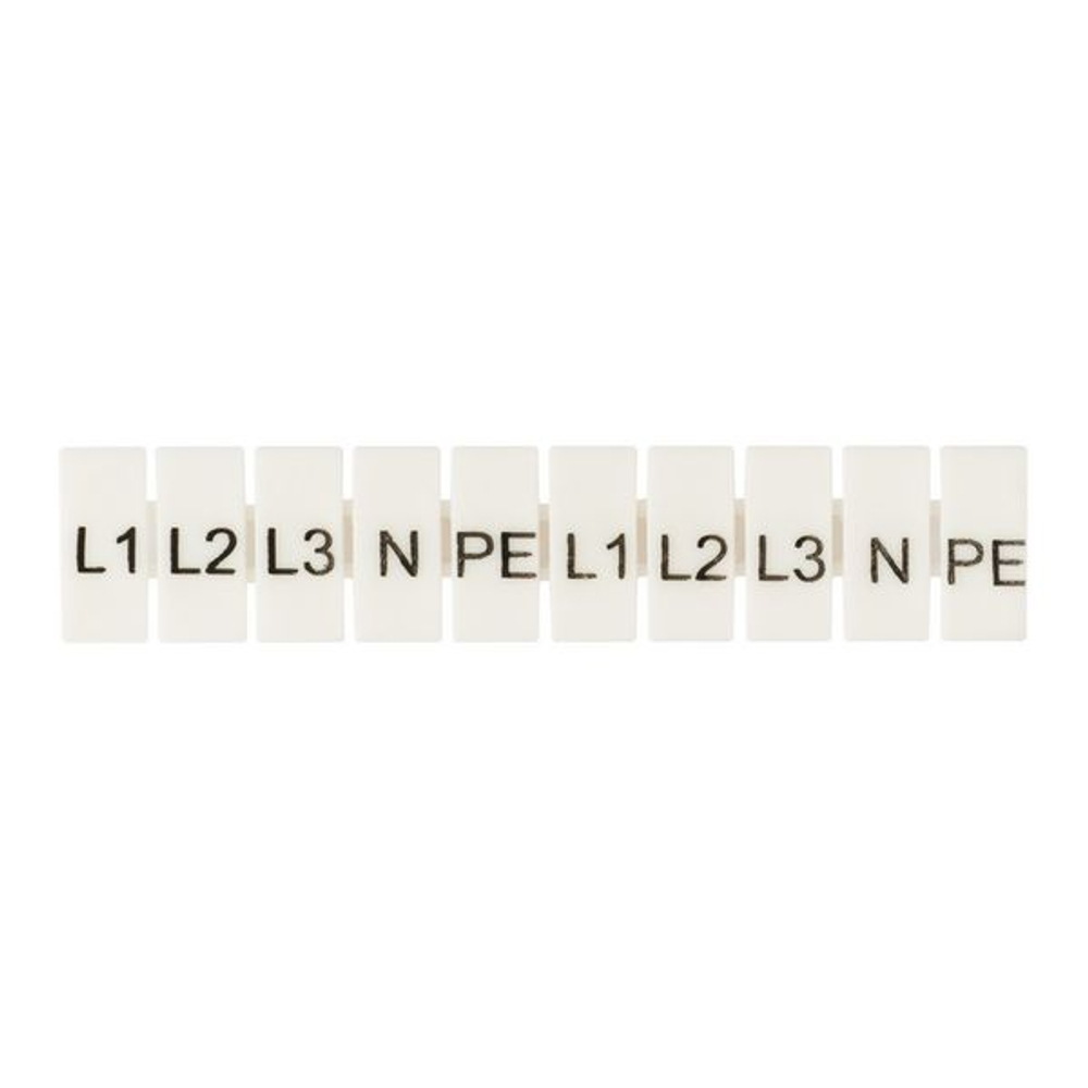Маркеры для UT/ST/Push-in 4 с символами "L1, L2, L3, N, PE" (100 шт.) EKF (500.00 шт.)