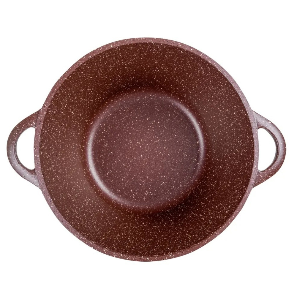 Кастрюля алюм, антиприг, 2 л, с крыш, крыш стекло, Горница, Шоколад, к2233аш