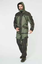 Демисезонный мужской костюм Onerus Горный -5 (Таслан,Флис) Тёмный хаки