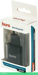 Сетевое зарядное устройство Buro BUWG1 черный (BUWG18P100BK)