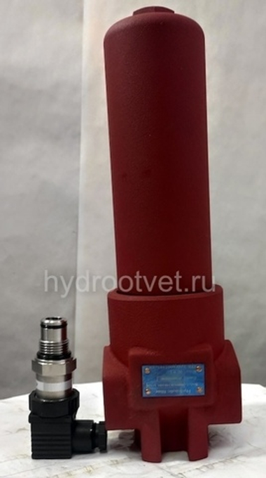 WKDFBN/HC140G10B1.1 - Напорный фильтр гидравлический одинарный модели DF тонкость фильтрации 10 мкм, типоразмер 140, вид присоединения: резьба G3/4, материал корпуса - чугун, рабочее давление до 420 бар, визуальный индикатор загрязнения