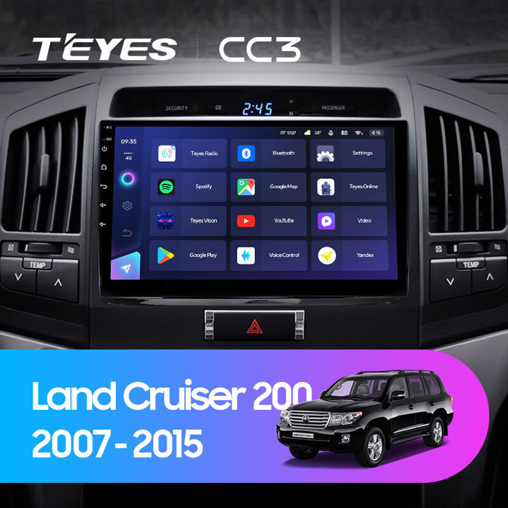 Teyes CC3 10,2" для Toyota Land Cruiser 200 2007-2015