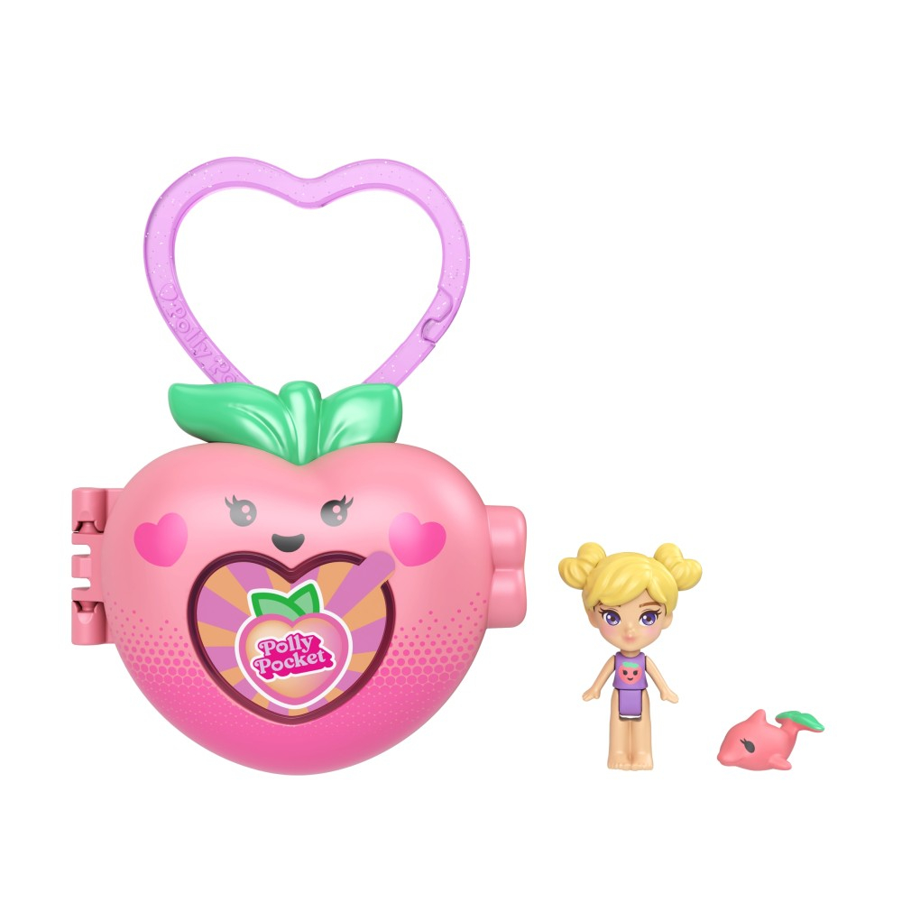 Polly Pocket - Фруктовый сюрприз КЛУБНИКА Компактный набор JKC87