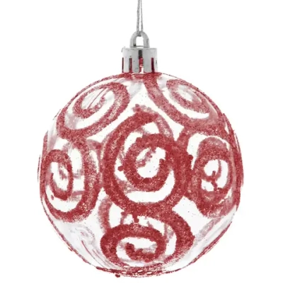 Новогодние шары 7см (набор 3шт) «Зимние узоры», микс