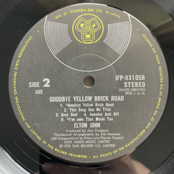 Винтажная виниловая пластинка LP Elton John Goodbye Yellow Brick Road (Япония 1973) (Оби)