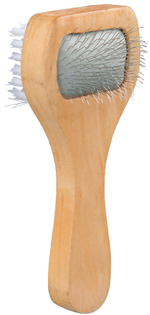 Щетка Trixie "Soft Brush", для кошек и собак, пуходерка, дерево
