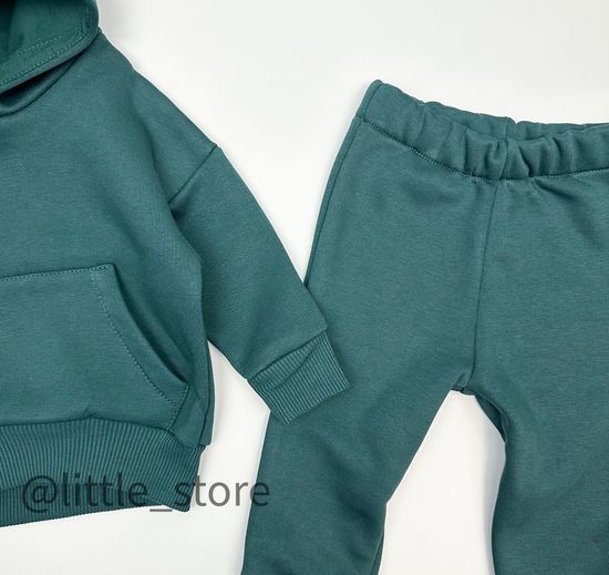 Комплект из футера с начесом "Bright" Королевская ель