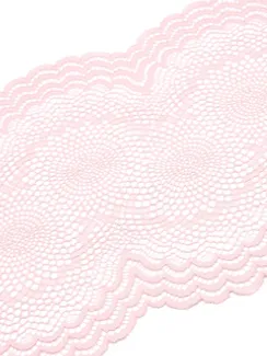 03-261 Кружево эластичное 21 см, ажур, пудра/пион