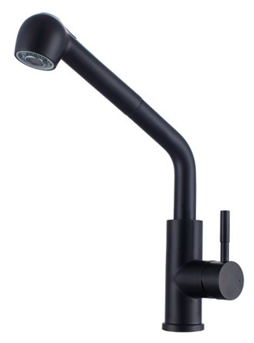 15027-C Смес. од. для кухни выс. с ВЫД. лейкой (НЕРЖ ЧЕРНЫЙ) ViEiR (10/1шт)