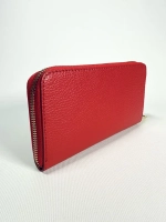 Женский красный кошелек на молнии