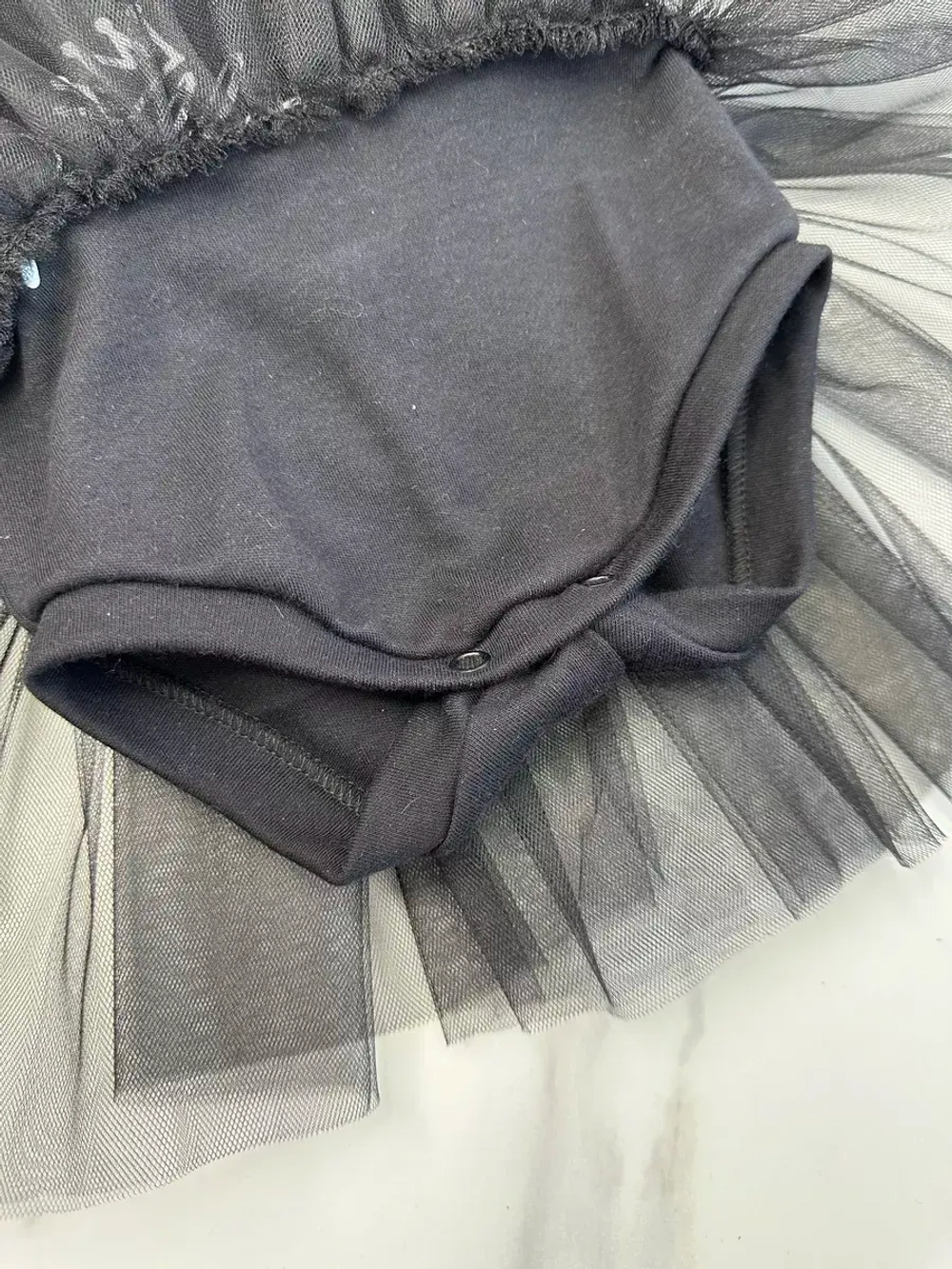 Платье-боди черное для новорожденных