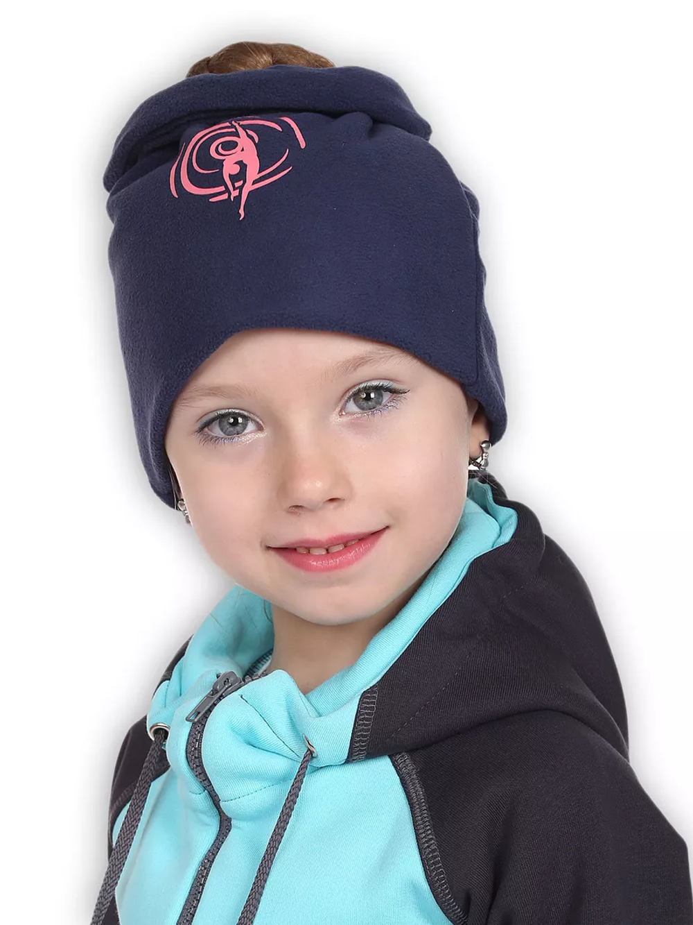 Шапка флисовая с отверстием для кички Николь
