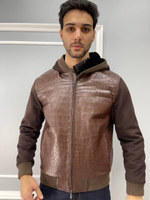 Кашемировая куртка Loro Piana со вставками кожи крокодила и мехом внутри