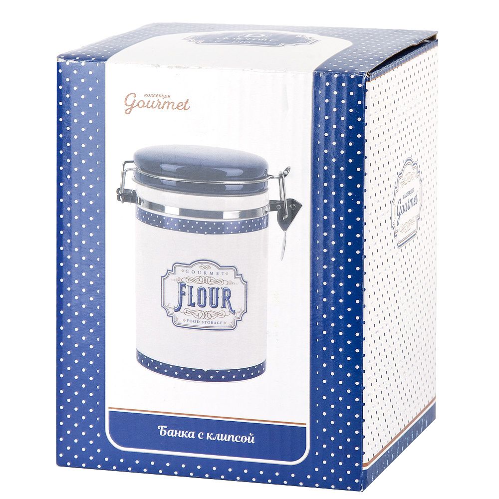 Банка для сыпучих продуктов " " 15х10х16см v=800мл (подарочная упаковка)