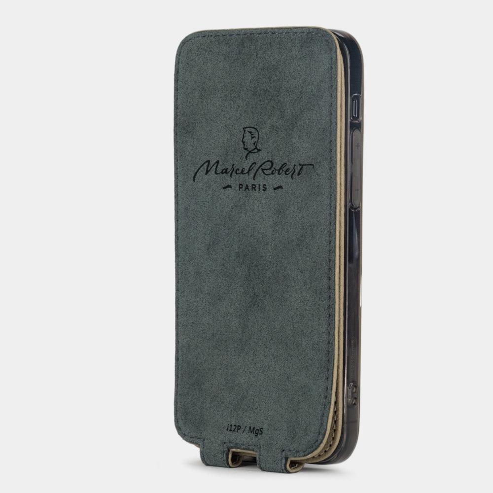 Чехол для iPhone 12 Pro Max из натуральной кожи козы, бежевого цвета