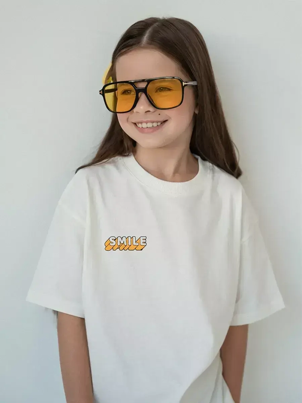 Футболка детская оверсайз в школу трикотажная