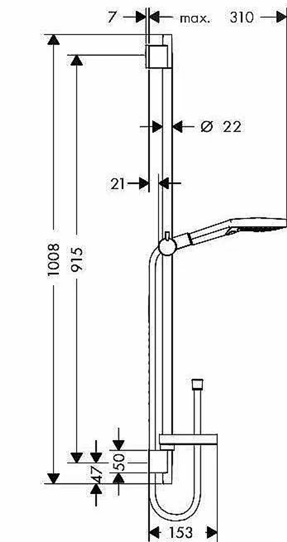 Душевой гарнитур Hansgrohe Raindance Select S 120 /Unica‘S Puro 26631000 хром
