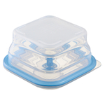 Контейнер для переноски и хранения силиконовый квадратный складной silikobox, 400 мл, синий