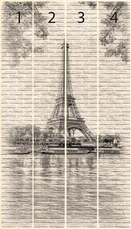 Панель ПВХ Venta Exclusive Эйфелева башня (из 4 шт.)