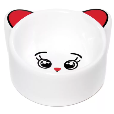 Подставка с керамическими мисками "кошачьи ушки" (0,3 л.) (10702070/190923/3384866)