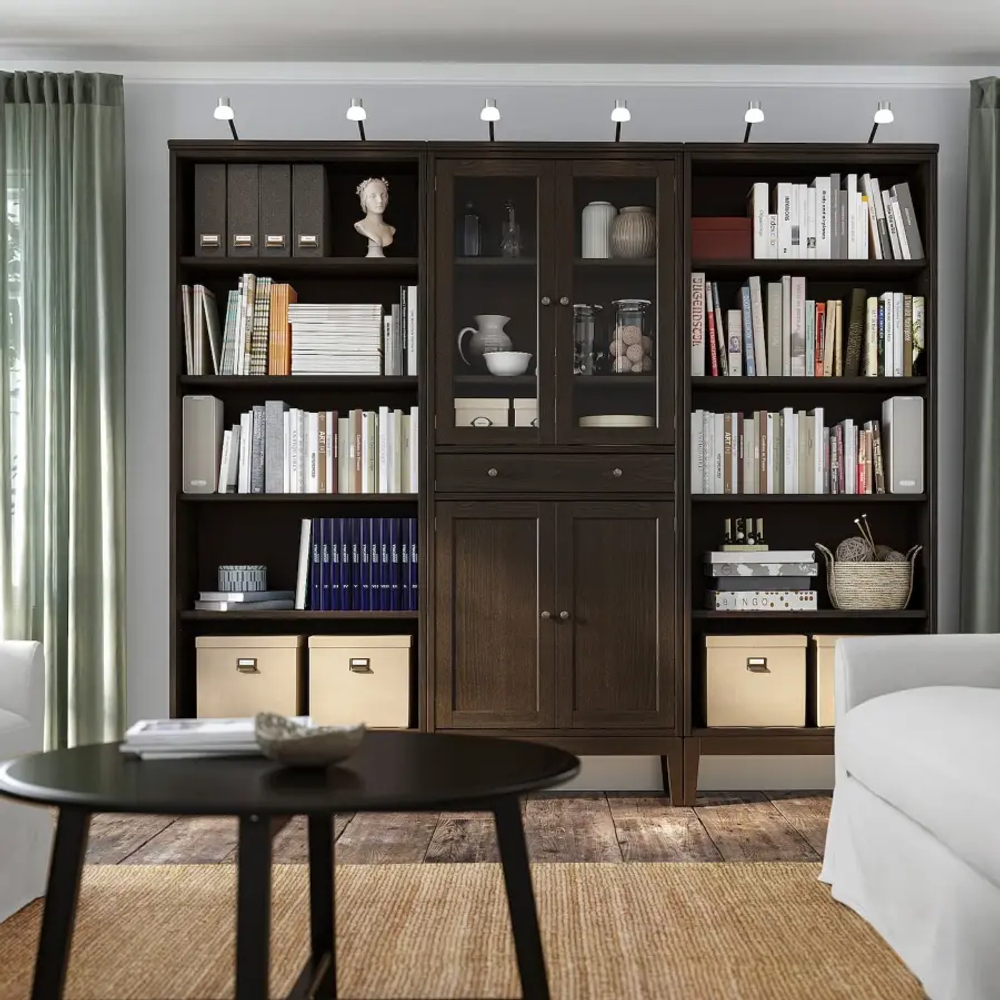 Книжный шкаф - IDANÄS / IDANАS  IKEA/ ИДАНЭС ИКЕА,  244х211 см, коричневый