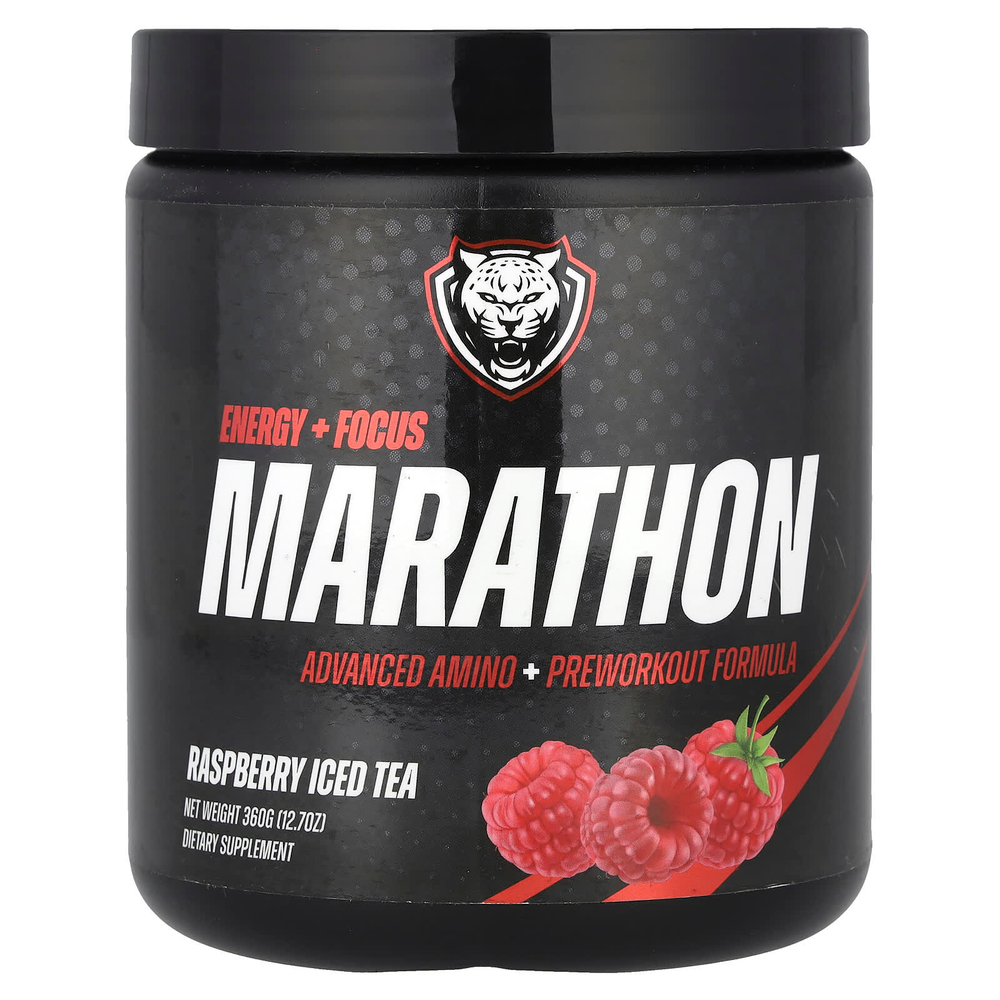 6AM Run, Marathon, малиновый чай со льдом, 360 г (12,7 унции)