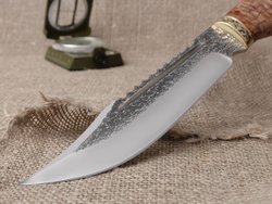 Нож "Алтай", сталь Bohler N690, рукоять естественная стабилизированная береза