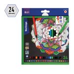 Карандаши цветные Berlingo "SuperSoft. Blackwood", 24цв., черное дерево, заточен., картон, европодве