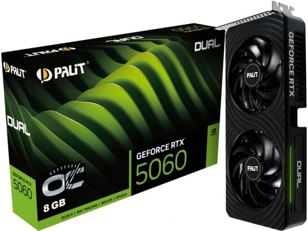 Видеокарта Palit GeForce RTX 5060 Dual OC 8Гб GDDR7 128 bit PCIe 5.0