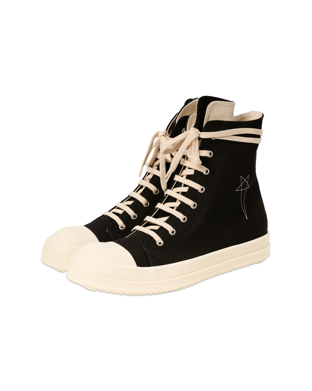 RICK OWENS DRKSHDW КРОССОВКИ ЧЕРНЫЕ ВЫСОКИЕ PORTEVILLE PENTAGRAM