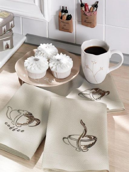 Набор салфеток  COFFEE  3пр по 40х60 TIVOLYO HOME Турция