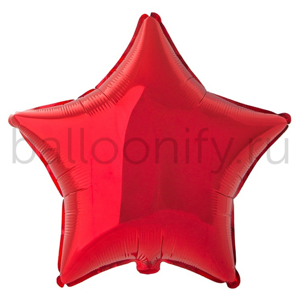 Фольгированная фигура, звезда, 18"/46СМ Металлик Red