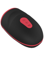 Черно-красный вибромастурбатор с нагревом Small Mood (Цвет: черный с красным)