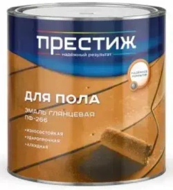 Эмаль для пола ПРЕСТИЖ ПФ-266, глянцевая, красно-коричневая 2,8 кг