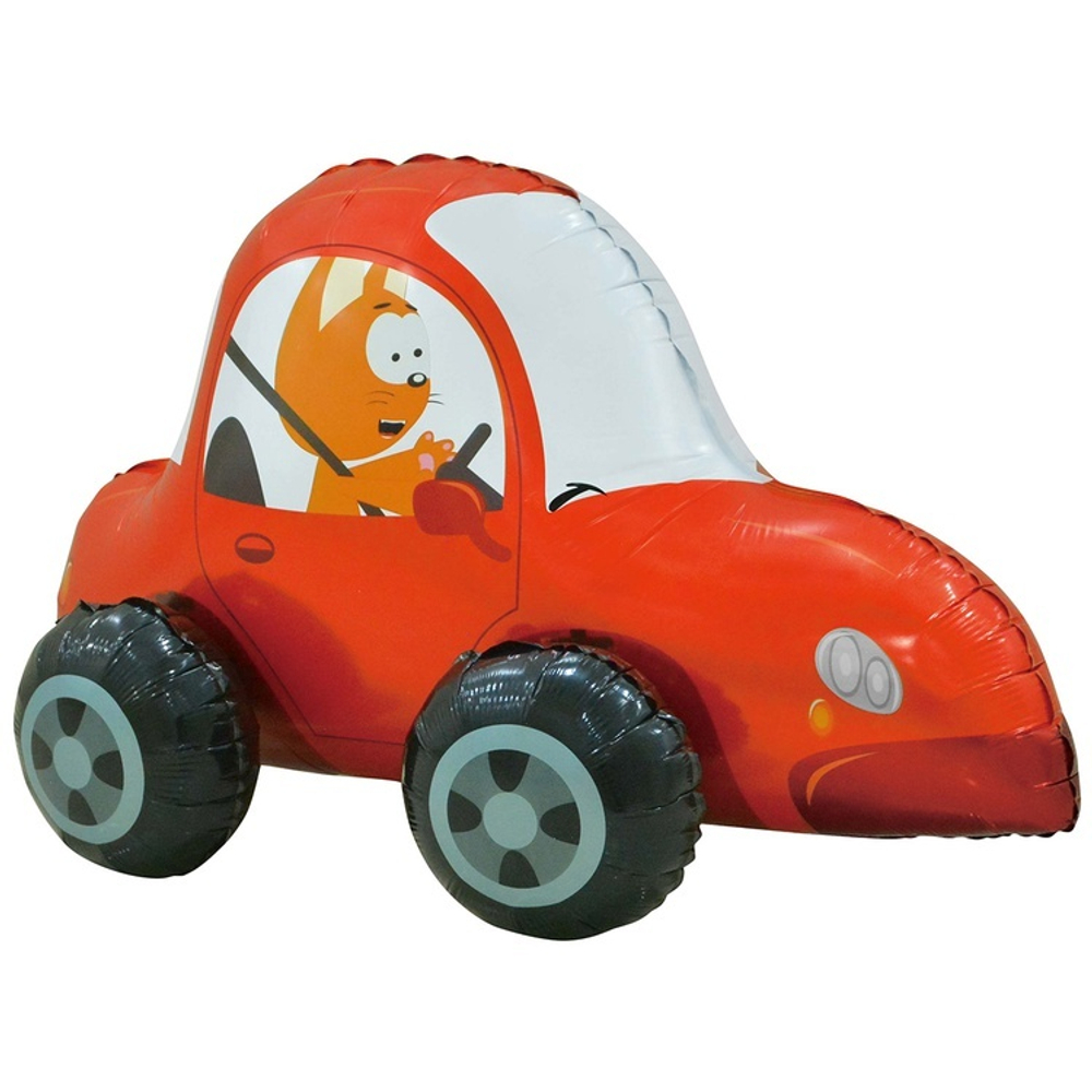 Фольгированный шар-фигура «Котэ в машине» AIR, 71 см