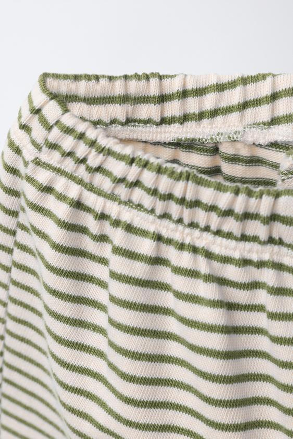 ZARA БРЮКИ-ДЖОГГЕРЫ В ПОЛОСКУ, ЭКРЮ/ХАКИ