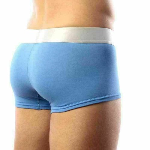 Мужские трусы хипсы голубые Calvin Klein Boxer Steel Blue