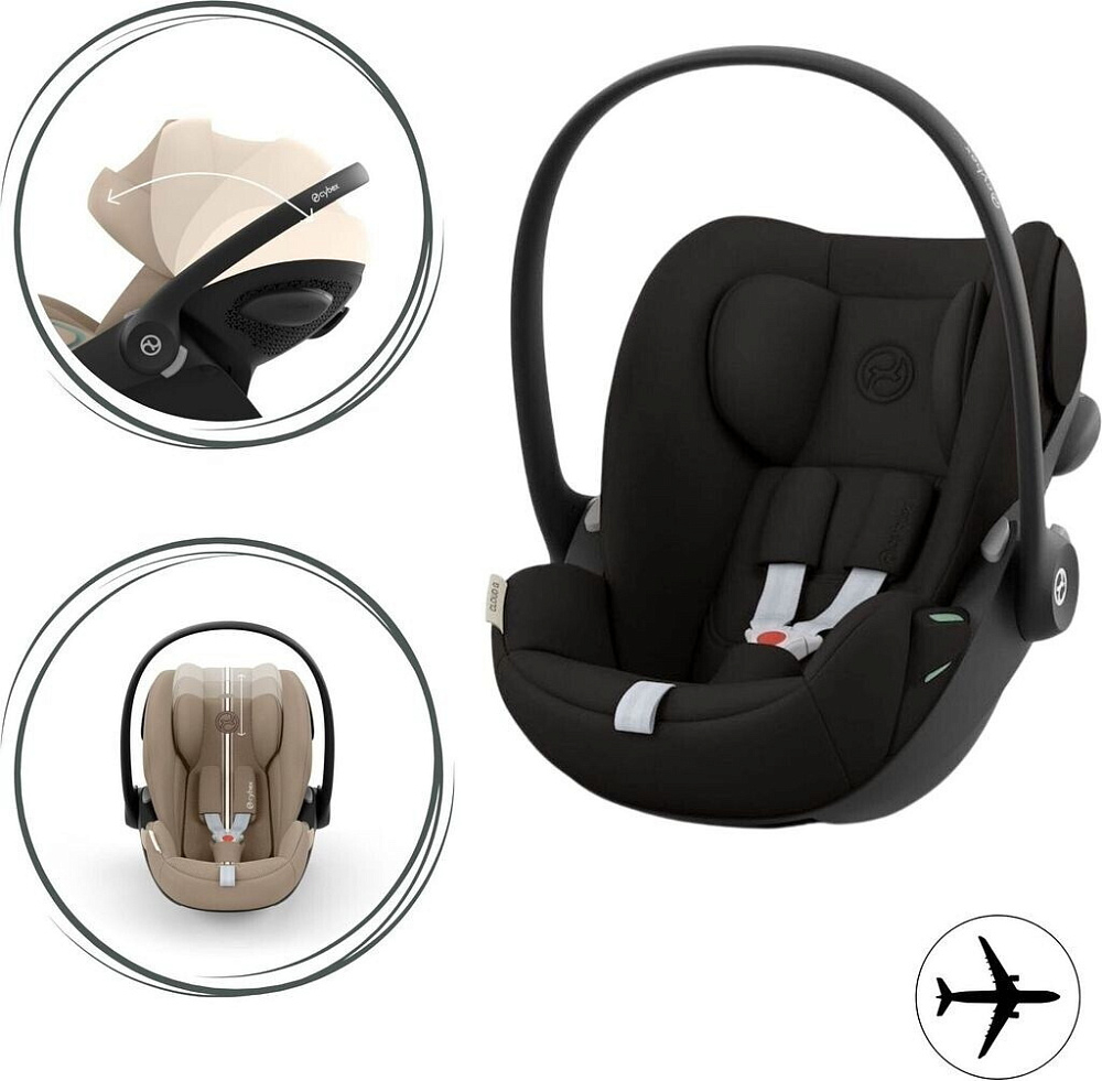 Коляска Cybex Balios S Lux TPE complete Cloud G Magic Black Base G 4 в 1 Stormy Blue с дождевиками