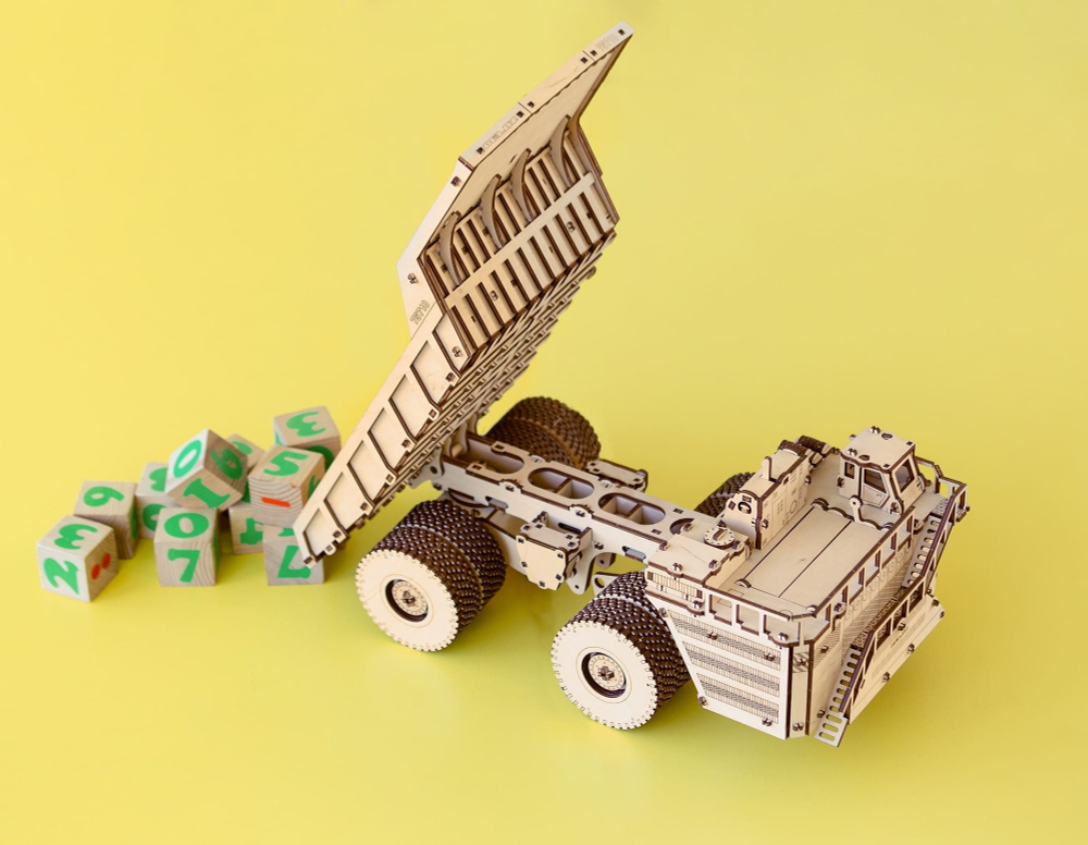 Белаз 75710 от Eco Wood Art - Деревянный конструктор, 3D пазл, Сборная механическая модель