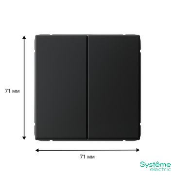 Переключатель 2-кл. ArtGallery (сх. 6/2) 10AX механизм карбон SE GAL001065