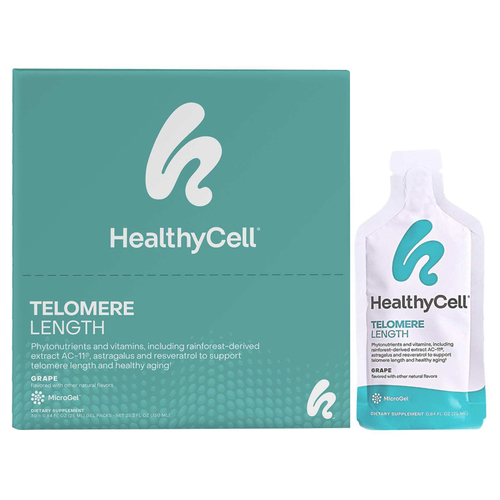 HealthyCell, Telomere Length, виноград, пакетики из 30 гелей по 25 мл (0,84 жидк. Унции)