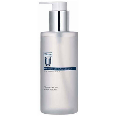Двухфазное масло-пенка для очищения с витамином U CUSKIN CU: Vitamin U Oil To Foam Cleanser, 250ml