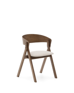 Стул Godia из дерева в цвете венге и бежевого шенилла