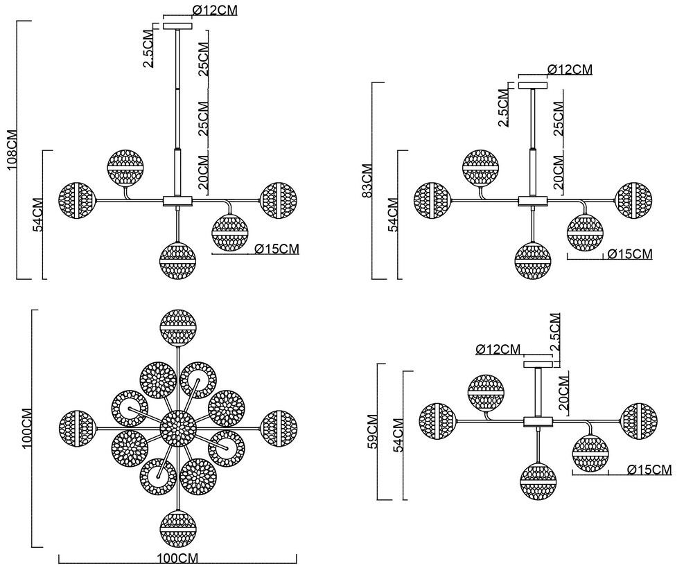 Люстра на штанге Arte Lamp DELACRUA