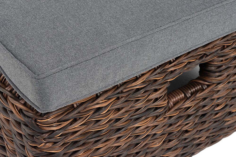 "Рим" шезлонг (гиацинт) с подушкой, цвет коричневый