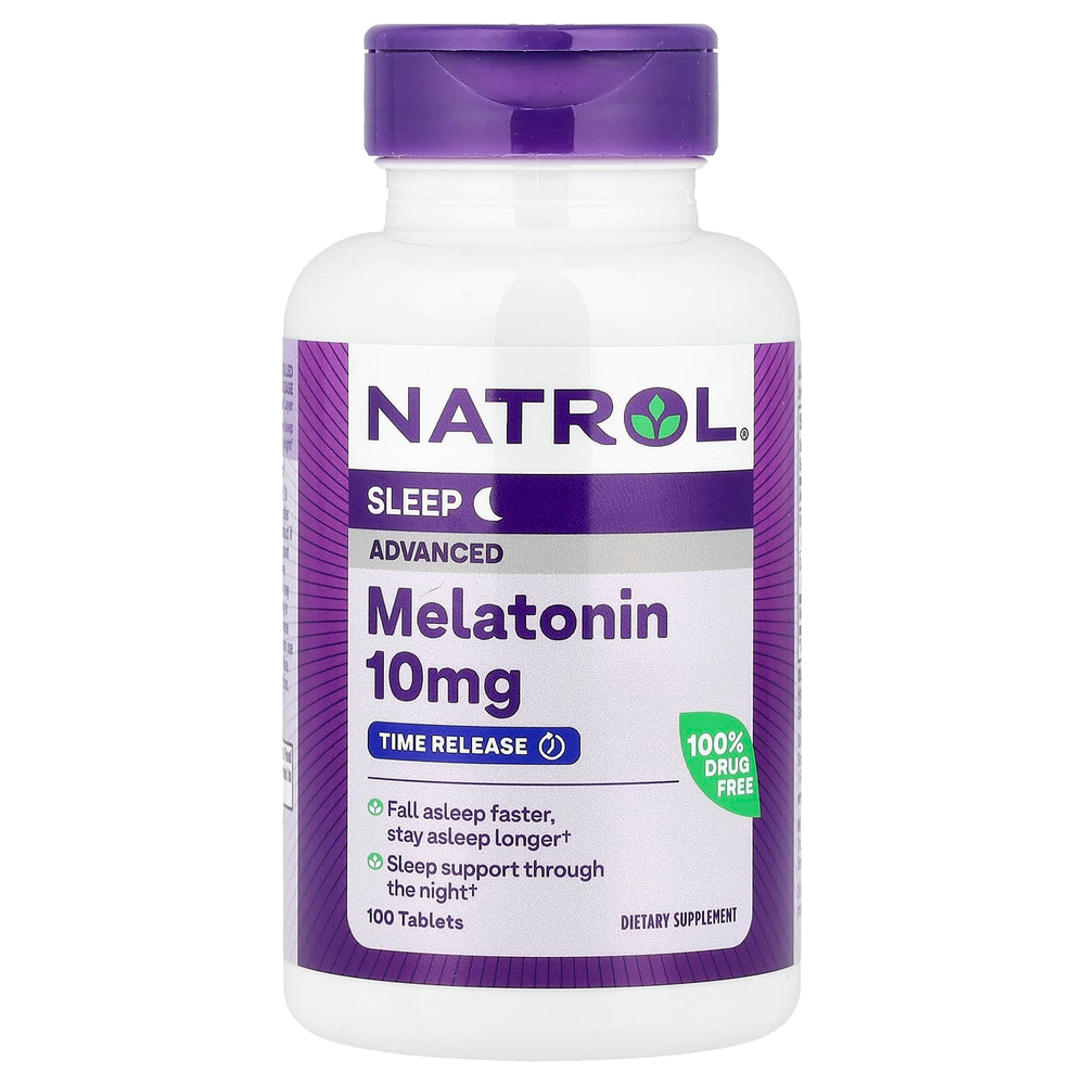 Natrol, мелатонин, улучшенный, 100 таблеток
